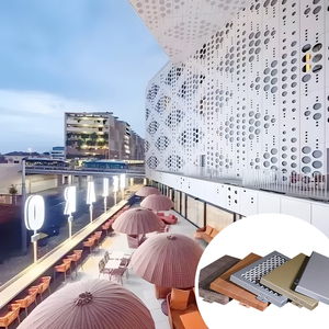 Paneles <span class=keywords><strong>de</strong></span> pared <span class=keywords><strong>de</strong></span> aluminio Fachada <span class=keywords><strong>de</strong></span> edificio exterior con varios agujeros Aluminio Tallado Pared cortina Aluminio - Product Image 2