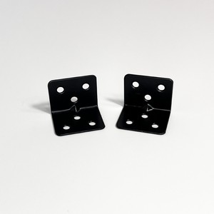 Soporte de ángulo de hierro estampado negro Li Hai Hardware de 30x30 mm y 90 grados para conectores de soporte de estantes de muebles - Product Image 1