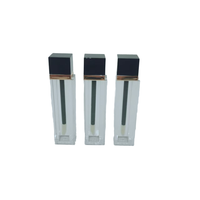 Tube de brillant à lèvres carré transparent personnalisé en gros personnalisé conteneur d'emballage cosmétique tube de brillant à lèvres en plastique vide