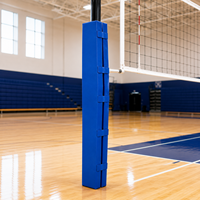 Protection de poteau de volley-ball pour écoles et universités, avec logo personnalisé, en mousse haute densité, conforme aux normes NCAA NFHS, pour compétition et entraînement en salle de sport