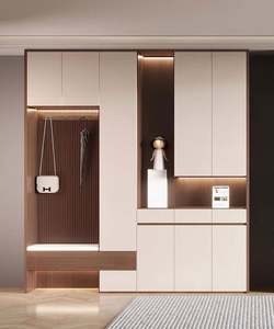 Armoire à chaussures en métal et bois de style industriel moderne pour la maison, la chambre à coucher, le salon, l'hôtel, le bar, l'entrepôt et la salle de bain - Product Image 2