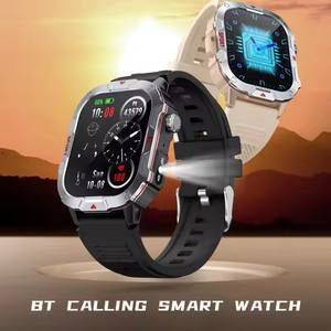 Nuovo orologio intelligente C40 Pro 2.19 pollici Full Touch Screen BT Call Fitness Tracker all'aperto torcia a LED orologio sportivo C40pro per gli uomini - Product Image 4