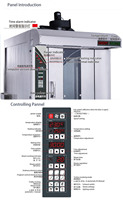 Four rotatif industriel commercial gaz/électrique à 32 plateaux, four de boulangerie à chariot rotatif, nouvelle haute productivité pour lait, sucre, noix