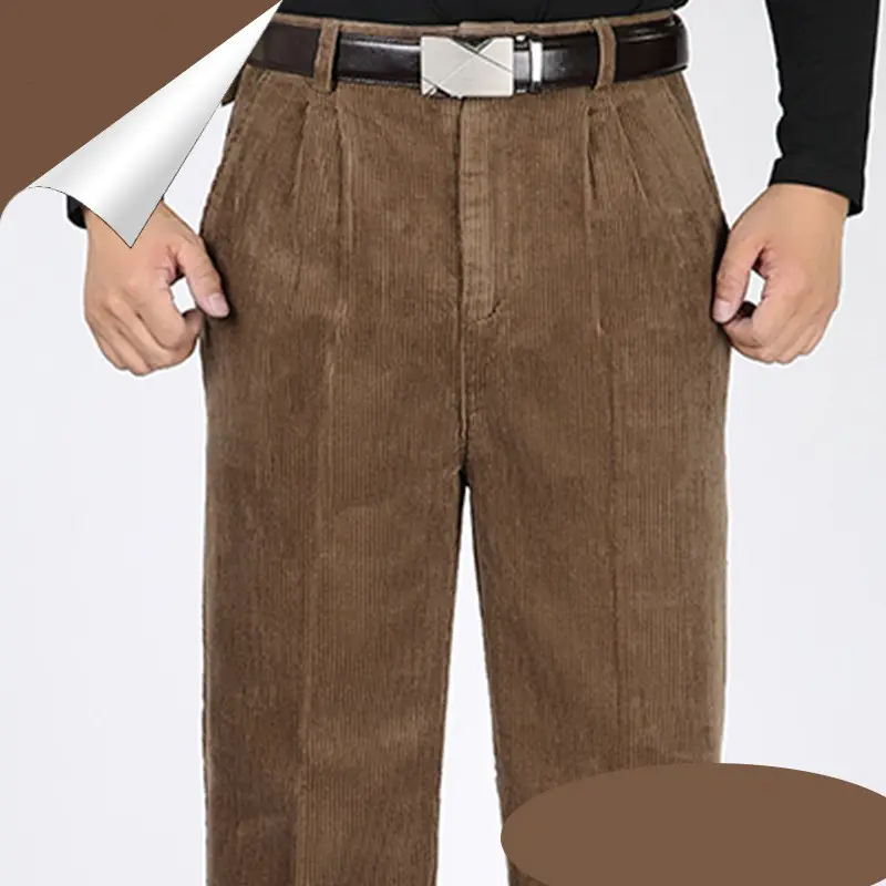 Özel etiket yeni tasarım moda pantolon erkekler için bırak gemi erkekler boya stok kadife kargo pantolon pantolon