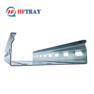 Plateau de câblage horizontal en acier au carbone perforé HDG de 200 mm, personnalisé, robuste, type T à trois voies, pour extérieur - Product Image 2