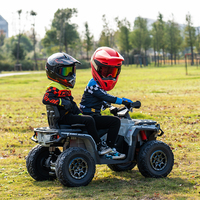 Quad électrique pour enfants Can-Am Outlander 24V sous licence, 4 roues pour tout-petits, voiture électrique pour enfants Bombardier, 2 places, crochet de remorquage - Noir