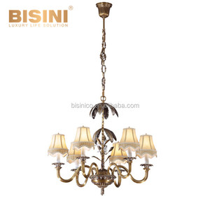 Ottone antico 6-<span class=keywords><strong>teste</strong></span> di Illuminazione A Sospensione Lampadario, Imitato Cigno di Disegno Decorativo Per La Casa di Porcellana Luce Del Pendente - Product Image 3