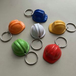 Custom ABS <b>Mini</b> Helmet Keychain with Silk Screen Printing-Promotional Safety Hat <b>Keyring</b> for Events & Giveaways - Product Image 3