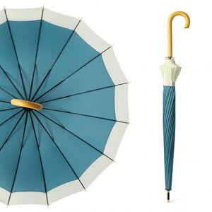 Paraguas Recto Impermeable de Estilo Japonés y Coreano, Fresco y Sencillo, con Mango Largo y 16 Varillas, Grande, para Sol y Lluvia - Product Image 4