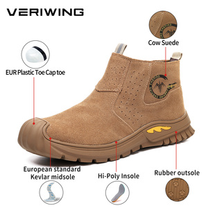 Stivali Chelsea Classici in Pelle Traspirante Antiurto Isolati 6kv con Punta in Plastica Scarpe da Lavoro di Sicurezza Industriale per Uomo <span class=keywords><strong>Senza</strong></span> <span class=keywords><strong>Lacci</strong></span> - Product Image 4