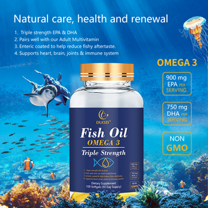 OEM produk baru minyak ikan softgel kaya akan Omega-3 <span class=keywords><strong>DHA</strong></span> & EPA mendukung kesehatan otak hati & sistem imun untuk orang dewasa - Product Image 2