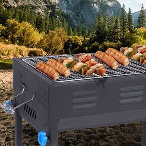 Premium Portable Dual-Zone Charcoal Grill Compact Folding Design with Modern Iron Construction for <b>Camping</b> & Outdoor BBQ - Product Image 3