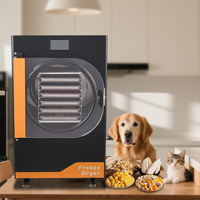 6-bakjes vriesdroogmachine met intelligent touchscreen bediening, 2000W, voor voedselverwerking, dierenvoer, fruit en groenten