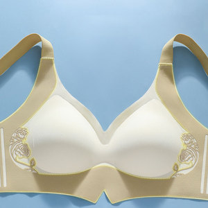 تخفيضات كبيرة للنساء بدون سلك حمالة صدر جيلي مرنة من قطعة واحدة بشعار مخصص رقبة V حمالة صدر مطاطية ناعمة حمالة صدر بدون خياطة للنساء - Product Image 3