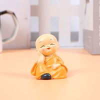Figurines de moine Kongfu amusantes en résine, décoratives pour tableau de bord de voiture, maison ou table, avec mouvements de tête (ne regarde pas, ne écoute pas, ne parle pas, ne pense pas), jouets et cadeaux