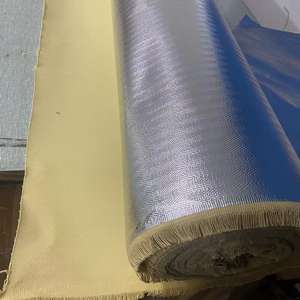 <span class=keywords><strong>Tissu</strong></span> 100% Para-Aramide 550gsm ignifuge enduit de feuille d'aluminium pour vêtements de travail industriels - Product Image 3