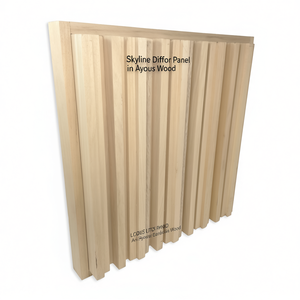 Panel Difusor Acústico Keyhelm Skyline en Madera Ayous, Diseño Minimalista, Origen Italiano, Tratamiento Acústico para Uso en Estudio - Product Image 2