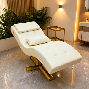 เตียงต่อขนตา Unirelax รุ่นขายดี พับได้ ปรับเอนนอนได้ สีขาว หรูหรา พร้อมชุดเก้าอี้ทำผม - Product Image 5