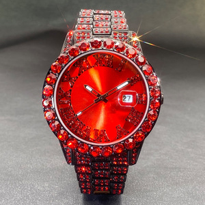 Reloj de hombre a la moda con estilo hip-hop único de alta calidad, reloj con incrustaciones de moissanita para hombre, pasa la prueba del diamante - Product Image 5