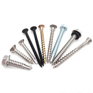 Stainless Steel 304/316 Hex Socket Head Self Tapping Bolt Screw Black Oxide Self Drilling Screw Flat Head