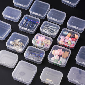 Boîte de rangement carrée en plastique PP transparent Guka avec couvercle pour bijoux, perles, petites pièces, conteneur d'organisation, 20 mm de hauteur - Product Image 1
