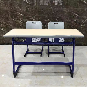 Meilleure vente de mobilier scolaire, table et chaise double en bois pour élèves, <span class=keywords><strong>prix</strong></span> des ensembles scolaires - Product Image 1
