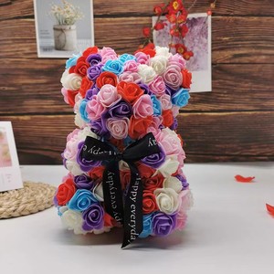 Oso de Peluche BLH con <span class=keywords><strong>Rosa</strong></span> de Espuma de Polietileno Hecho a Mano, Regalo Romántico para el Día de San Valentín, Graduación, Pascua, 25 cm - Product Image 4