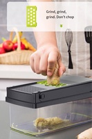 2023 Nieuwe Fruitveilige Keukengadgets Slicer Eenvoudig Gebruik 16 In 1 Multifunctionele Handmatige Groentesnijder Rasp Chopper