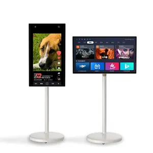 Señalización digital interior de 32 "con batería, TV interactiva inteligente portátil, Standbyme TV, pantalla de carga móvil, batería incorporada