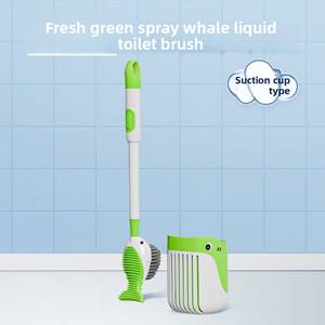 Brosse WC murale de luxe en plastique, édition 2026, avec ventouse, pour un nettoyage sans angle mort, distributeur de liquide intégré, pour la maison - Product Image 3