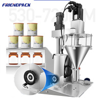 Remplisseur de farine de lait en poudre de café au poivre électrique semi-automatique 10-300g 200ml/500ml Volume baril/emballage de sac