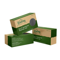 Boîte à savon blanche unie faite à la main, design personnalisé, emballage en papier recyclé, écologique, pour dentifrice, fard à paupières, boîtes carrées en papier pour savon