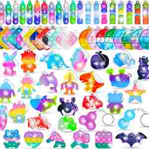 Lot de porte-clés Rodent Pioneer en silicone pour pendentif, jouet de décompression musical à bulles pour doigts, formes variées, vente en gros - Product Image 2