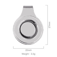 Clip de chapeau magnétique vierge 20 mm, design élégant et premium, avec marqueur de balle de golf métallique, accessoires de golf