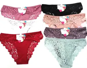 Dropshipping ladies sexy Brief lace Women's Panties plus size cotton women's underwear