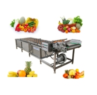 Ligne de lavage et de séchage des fruits commerciaux Machine à laver multifonctionnelle pour le nettoyage des bulles de coriandre Machine à laver les tomates