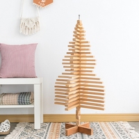 Décoration de Noël en bois personnalisée : Arbre de Noël artisanal en bois pour fêtes
