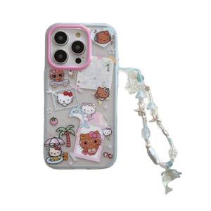 Funda Rígida de TPU con Diseño de Bloques de Color, Estilo Veraniego, Protección 360° para iPhone 16/15 Pro Max/14/13, Diseño Femenino con Marco para Cámara - Product Image 4