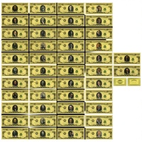 Set de Colección de Monedas de Oro del Presidente de EE. UU. N.° 46 - Billete de un Millón de Dólares de Lámina de Oro PET de 16x7.6cm, Novedad Conmemorativa, Colección de Regalo