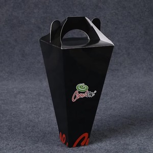 Cajas de comida para llevar negras, desechables, reciclables y biodegradables para pollo frito, <span class=keywords><strong>palomitas</strong></span> y papas fritas, ideales para restaurantes de comida rápida. - Product Image 4