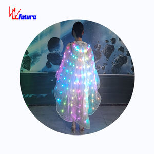 WL-0268 Robe de bal blanche pour <span class=keywords><strong>femme</strong></span> adulte, ailes LED ISIS, <span class=keywords><strong>costume</strong></span> de boule <span class=keywords><strong>disco</strong></span>, robe de princesse de carnaval, danse, 1 pièce par - Product Image 1