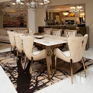 High End โรงแรมและบ้านเฟอร์นิเจอร์ไม้สังเคราะห์หนังเก้าอี้รับประทานอาหารโลหะสีเงินห<span class=keywords><strong>รู</strong></span>หราทันสมัยเก้าอี้ห้องรับประทานอาหาร - Product Image 3