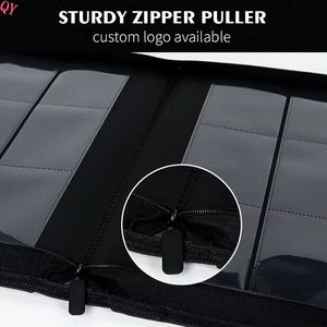 Q Y Unique 12 Set PU Leather Trading Toploader <b>Binder</b> Album Colorful 9-Pockets Book Premium Top Loader <b>Card</b> <b>Binder</b> - Product Image 3