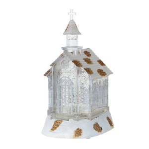 Adornos Navideños <span class=keywords><strong>de</strong></span> Plástico con Forma <span class=keywords><strong>de</strong></span> <span class=keywords><strong>Iglesia</strong></span> <span class=keywords><strong>de</strong></span> Dibujos Animados, con Copos <span class=keywords><strong>de</strong></span> Nieve que Caen y Caja Musical - Regalo <span class=keywords><strong>de</strong></span> Navidad, Pieza Decorativa - Product Image 5