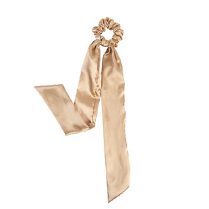 Coletero de seda con lazo, diadema larga para cola de caballo, accesorio para el cabello de tela de color liso para uso diario de mujer - Product Image 5