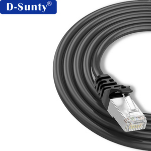 Câble Ethernet FTP Cat6 D-Sunty pour extérieur, LAN 1m/10m/30m, 8 conducteurs solides, certifié ROHS, cuivre pur, gaine en PVC blindée, noir - Product Image 5