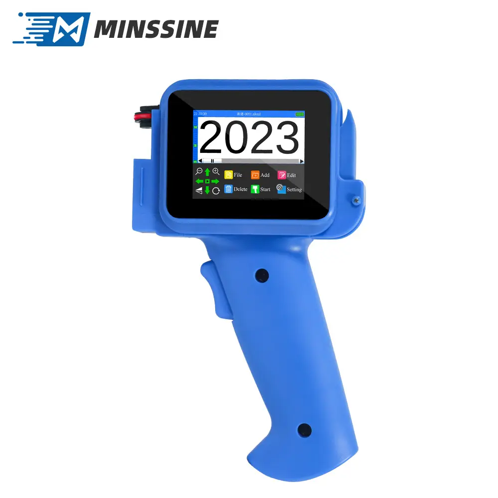 Mini máy in phun 2024 phong cách mới xử lý mini dễ dàng để sử dụng in ấn trên chai nhựa thủy tinh Logo đánh dấu