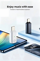 Adaptateur Convertisseur Audio USB Type-C 8 Broches avec LED OTP et Contrôle par Câble pour Micro, Son Sans Perte, Neuf, pour Téléphones Mobiles et Ordinateurs Portables