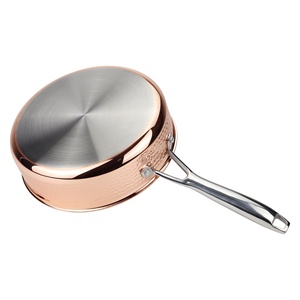 Sartén <span class=keywords><strong>de</strong></span> Inducción <span class=keywords><strong>de</strong></span> Lujo Más Vendida, Sartén <span class=keywords><strong>de</strong></span> <span class=keywords><strong>Acero</strong></span> <span class=keywords><strong>Inoxidable</strong></span> <span class=keywords><strong>de</strong></span> 3 Capas con Diseño Martillado, Apta para Horno, Mango <span class=keywords><strong>de</strong></span> Metal - Product Image 3
