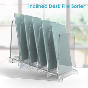 Acrylic Brochure Chủ 5 Phần Tập Tin Thư Mục Chủ Đứng Cho Pamphlet Flyer Văn Học Giá Thẻ Tờ Rơi Tập Tin Đứng - Product Image 2